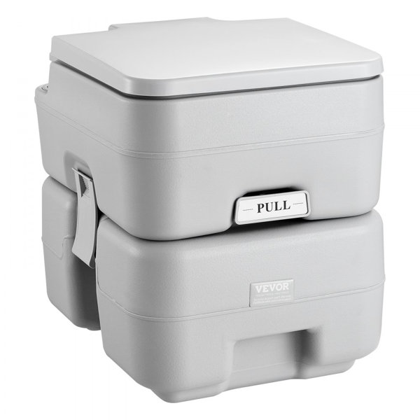 Toilette Portable avec Chasse d'Eau Toilette de Camping avec Réservoir